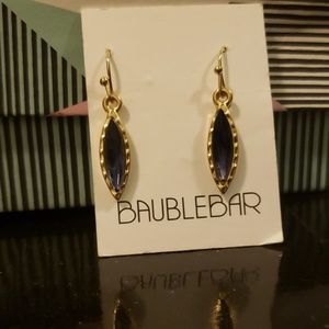 Baublebar Crystal Drop Earrings Smoke Blue Gold